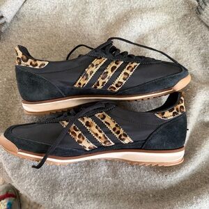Adidas Black and Leopard SL 72 OG sneakers